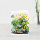 Carte Joyeux Anniversaire Joli Calla Lilies Fleurs (Devant)