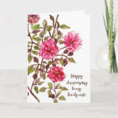 Carte Joyeux Anniversaire Jolie Femme Roses rouges (Devant)