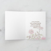 Carte Joyeux Anniversaire Jolie Femme Roses rouges (Intérieur)