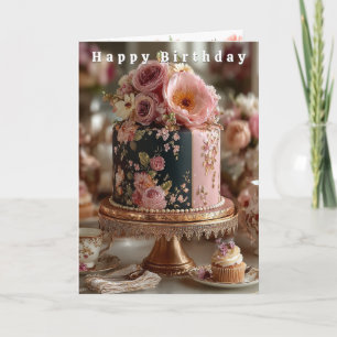Carte Joyeux Anniversaire Jolies Pivoines Roses Roses