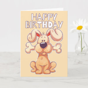 Carte Joyeux Anniversaire Joué Chien Chiot