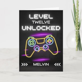 Carte Joyeux Anniversaire Joueur avec Console