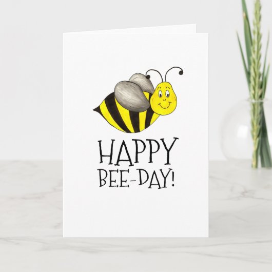 Carte Joyeux Anniversaire Jour des abeilles Bumblebee Ja (Devant)