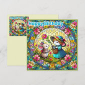 Carte JOYEUX ANNIVERSAIRE ~ Joyeux anniversaire ~ Mice ~ (Devant / Derrière)