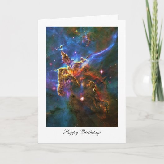 Carte Joyeux Anniversaire, Joyeux Retour, Carina Nebula  (Devant)