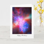 Carte Joyeux Anniversaire, Joyeux Retour, Galaxie Cigar (Fleur jaune)