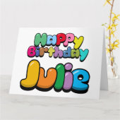 Carte Joyeux anniversaire Julie (Fleur jaune)