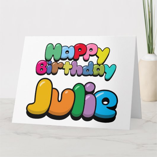 Carte Joyeux anniversaire Julie (Devant)