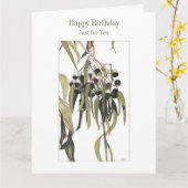 Carte Joyeux Anniversaire Juste Pour Vous Aquarelle Rust (Fleur jaune)