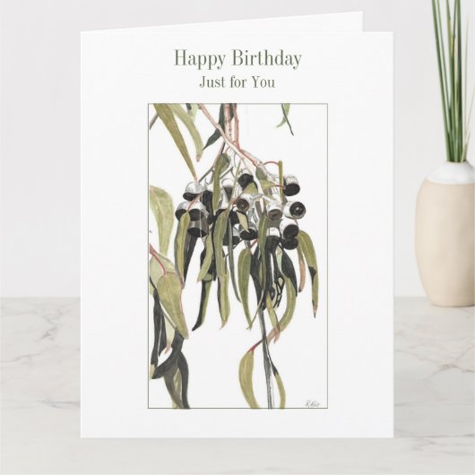 Carte Joyeux Anniversaire Juste Pour Vous Aquarelle Rust (Devant)