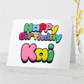 Carte Joyeux anniversaire Kai (Fleur jaune)