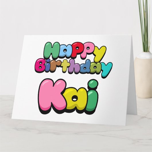 Carte Joyeux anniversaire Kai (Devant)