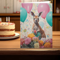Joyeux anniversaire Kangaroo Animaux australiens