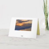 Carte Joyeux Anniversaire, Kauai Beach Sunset (Dos)