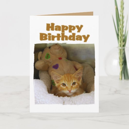 Carte Joyeux Anniversaire Kitten (Devant)