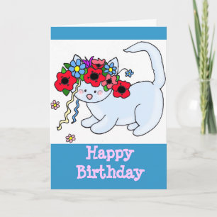 Carte Joyeux Anniversaire Kitten
