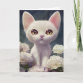 Carte Joyeux Anniversaire Kitty Cat Personnaliser Nom (Devant)