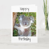 CARTE "JOYEUX ANNIVERSAIRE KOALA" (Devant)