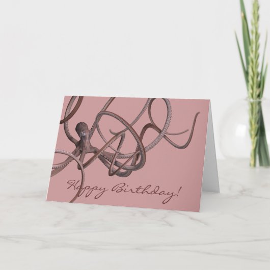 Carte Joyeux anniversaire Kraken (Devant)