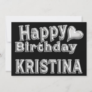 Carte Joyeux Anniversaire Kristina Carte de vœux a
