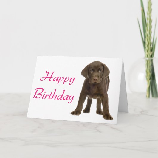 Carte Joyeux anniversaire Labrador Retriever Puppy Dog C (Devant)