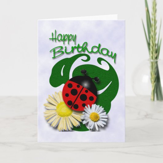 Carte Joyeux anniversaire Ladybug (Devant)