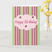 Carte Joyeux anniversaire Ladybugs (Fleur jaune)