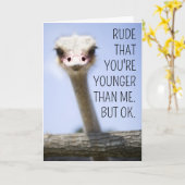 Carte Joyeux Anniversaire | Langage d'autruche (Fleur jaune)