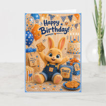 Joyeux Anniversaire Lapin avec Toast du bébé Bun B