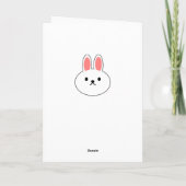 Carte Joyeux Anniversaire Lapin de Pâques (Dos)