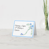 Carte Joyeux anniversaire le 30 septembre Fleurs Aster B (Devant)