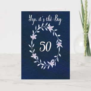 Carte Joyeux anniversaire le Grand 50e