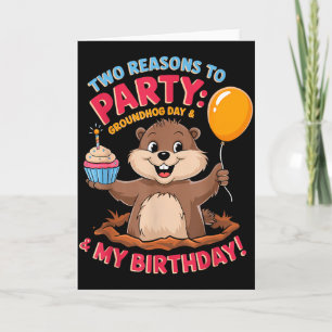 Carte Joyeux Anniversaire le jour de la marmotte 2025 Jo