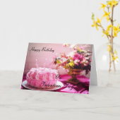 Carte Joyeux anniversaire, le jour de la Saint-Valentin (Fleur jaune)