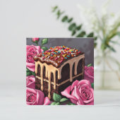 Carte Joyeux Anniversaire le Plus Doux | Gâteau (Debout devant)