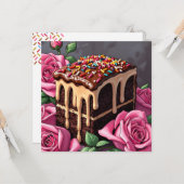 Carte Joyeux Anniversaire le Plus Doux | Gâteau (Devant/Arrière en situation)