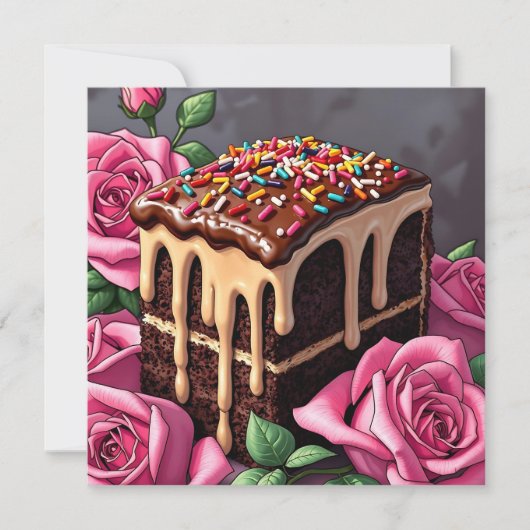 Carte Joyeux Anniversaire le Plus Doux | Gâteau (Devant)