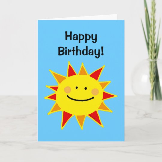 Carte Joyeux Anniversaire Le Soleil Mignon Zazzle Be