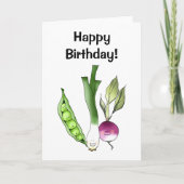 Carte Joyeux anniversaire ! (légumes heureux) (Devant)