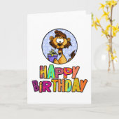 Carte Joyeux anniversaire - Leo (Fleur jaune)