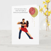 Carte Joyeux anniversaire ! - les chaussures de danse (Fleur jaune)