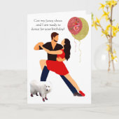 Carte Joyeux anniversaire ! - les chaussures de danse ro (Fleur jaune)