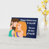 Carte Joyeux Anniversaire Lesbienne Couple Deux Femmes (Fleur jaune)