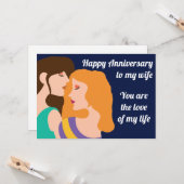 Carte Joyeux Anniversaire Lesbienne Couple Romantique Ci (Devant/Arrière en situation)