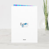 Carte Joyeux Anniversaire Lilac Aqua Psychedelic Flower (Dos)