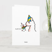 Carte Joyeux Anniversaire Llama (Dos)