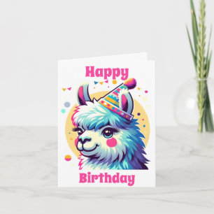 Carte Joyeux Anniversaire Llama