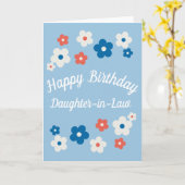 Carte Joyeux Anniversaire Loi fille - Joli Floral (Fleur jaune)