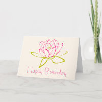 Joyeux Anniversaire Lotus Flower / Water Lily