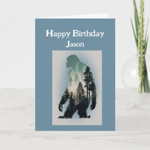 Carte Joyeux Anniversaire L'un d'un genre Sasquatch Big 